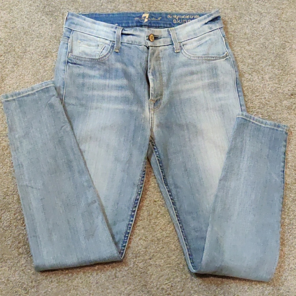 7 for all mankind "the high waist ankle skinny"